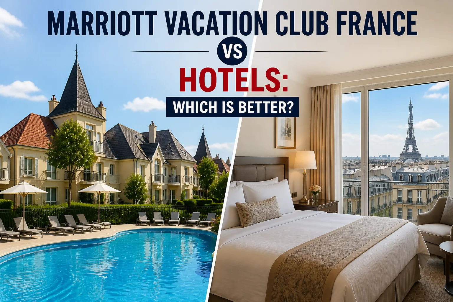 Marriott Vacation Club France villas compared with traditional hotel rooms for travel stay options