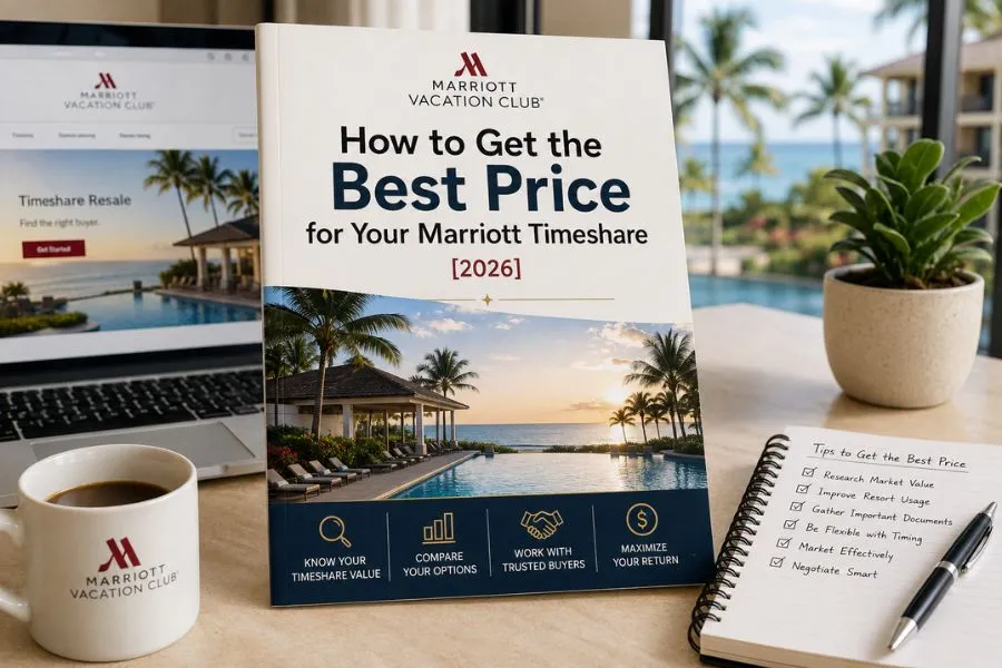 Timeshare Vacation Club owner reviewing pricing strategy and resale options to maximize timeshare value